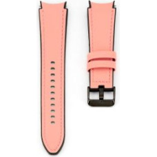 Connect Siksniņa Connect  20mm Silicone Patch Leather Watch Strap (130mm M/L) Pink
