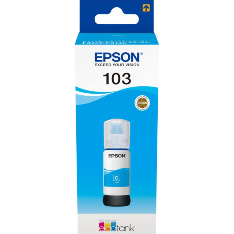 Epson Aksesuāri un izejmateriāli EPSON  103 ECOTANK Ink Bottle, Cyan