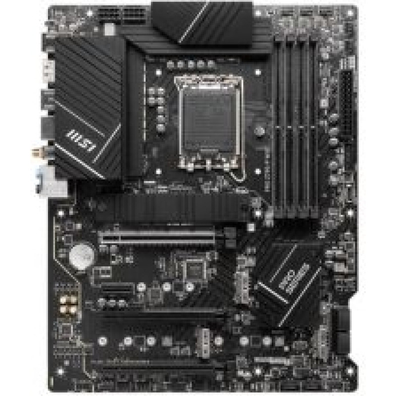 MSI Pamatplate Intel procesorsiem MSI  PRO Z790-P WIFI Processor family Intel Processor socket  LGA1700 DDR5 DIMM Memory slots 4 Supported hard disk drive interfaces 	SATA, M.2 Number of SATA connectors 6 Chipset Intel Z790 ATX
