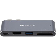 Canyon Parveidotājs Canyon  DS-5 Multiport Docking Station with 5 port Space Gray
