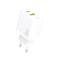 Dudao Adapteris Dudao  A26T GaN 25W USB-A, USB-C Charger - White