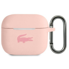 Lacoste Maciņš austiņām Lacoste Apple Airpods 3 Liquid Silicone Glossy Printing Logo Case Pink