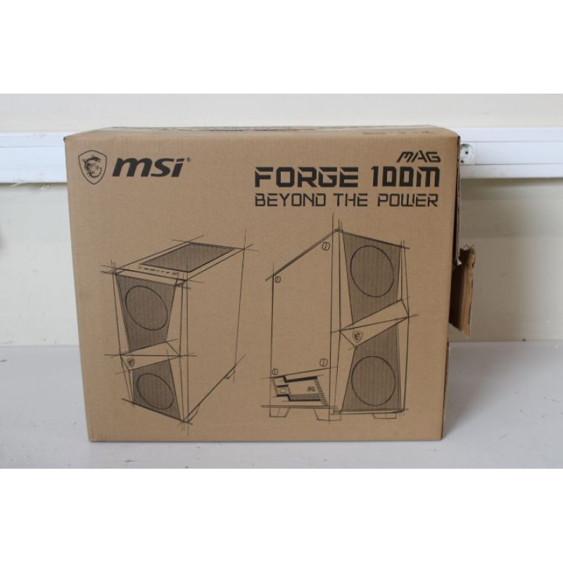 MSI Datoru korpusi MSI  SALE OUT.  MAG FORGE 100M PC Case, Mid-Tower, USB 3.2, Black |  | MAG FORGE 100M | Black | ATX | DAMAGED PACKAGING | Power supply included No
