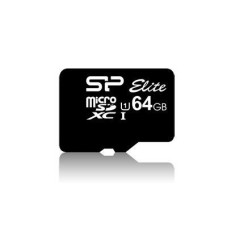 Silicon Power Atmiņas kartes Silicon power  Elite UHS-I 64 GB, MicroSDXC, Flash memory class 10, SD adapter