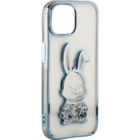 Ilike Aizmugurējais vāciņš iLike Apple iPhone 15 Pro Silicone Case Print Desire Rabbit Blue