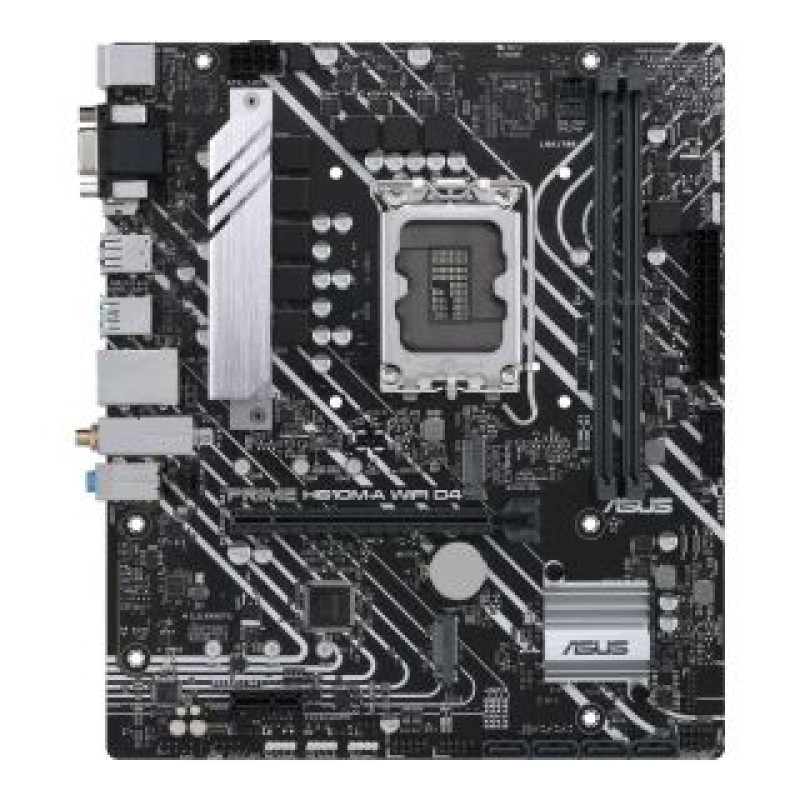 Asus Pamatplate Intel procesorsiem Asus  PRIME H610M-A WIFI D4 Processor family Intel, Processor socket  LGA1700, DDR4 DIMM, Memory slots 2, Supported hard disk drive interfaces 	SATA, M.2, Number of SATA connectors 4, Chipset  Intel H610, mATX