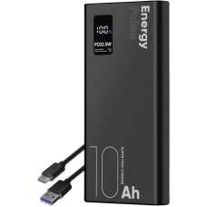 Ilike Ārējais akumulators iLike  EnergyPulse Powerbank 10000mAh 22.5W Black