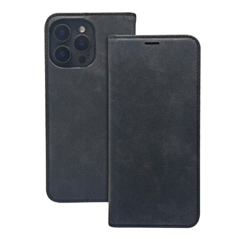Ilike Atveramie maciņi iLike Apple iPhone 16 6,1 Smart Suede case Black