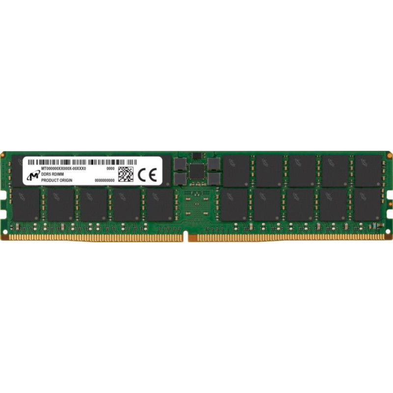 Micron Operatīv atmiņa DDR3 Micron  Server Memory Module||DDR5|64GB|RDIMM|6400 MHz|CL 52|1.1 V|MTC40F2046S1RC64BR