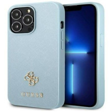 Guess Aizmugurējais vāciņš Guess Apple iPhone 13 Pro / 13 6.1 hardcase Saffiano 4G Small Metal Logo Blue