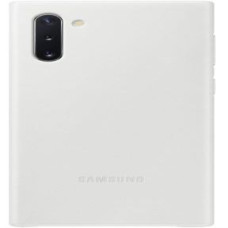 Samsung Aizmugurējais vāciņš Samsung  Note 10 Leather cover case White