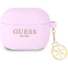 Guess Maciņš austiņām Guess Apple Airpods 3 Charms Silicone Case Purple
