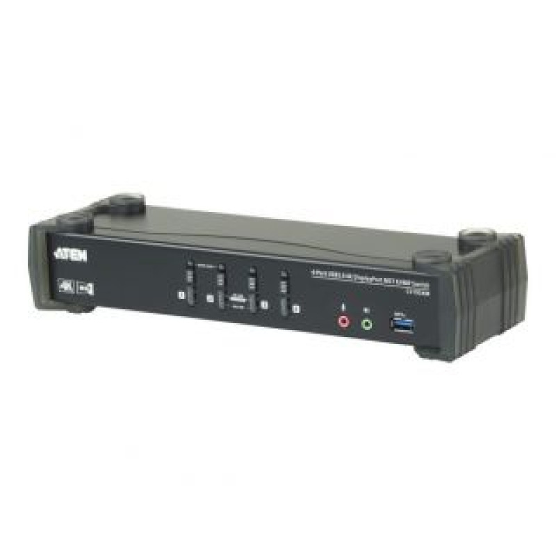Aten Serveru  - Citi piederumi Aten  | 4-Port USB3.0 4K DisplayPort KVMP Switch with Built-in MST Hub | CS1924M
