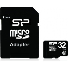 Silicon Power Atmiņas kartes Silicon power  32 GB, MicroSDHC, Flash memory class 10, SD adapter