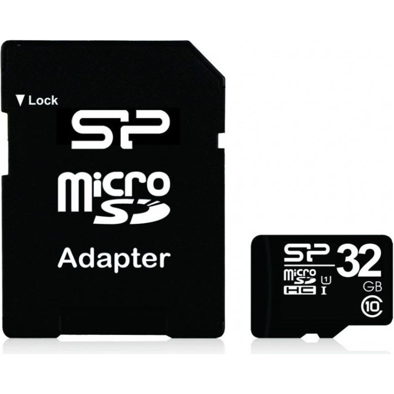 Silicon Power Atmiņas kartes Silicon power  32 GB, MicroSDHC, Flash memory class 10, SD adapter