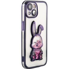 Ilike Aizmugurējais vāciņš iLike Apple iPhone 13 Silicone Case Print Desire Rabbit Purple