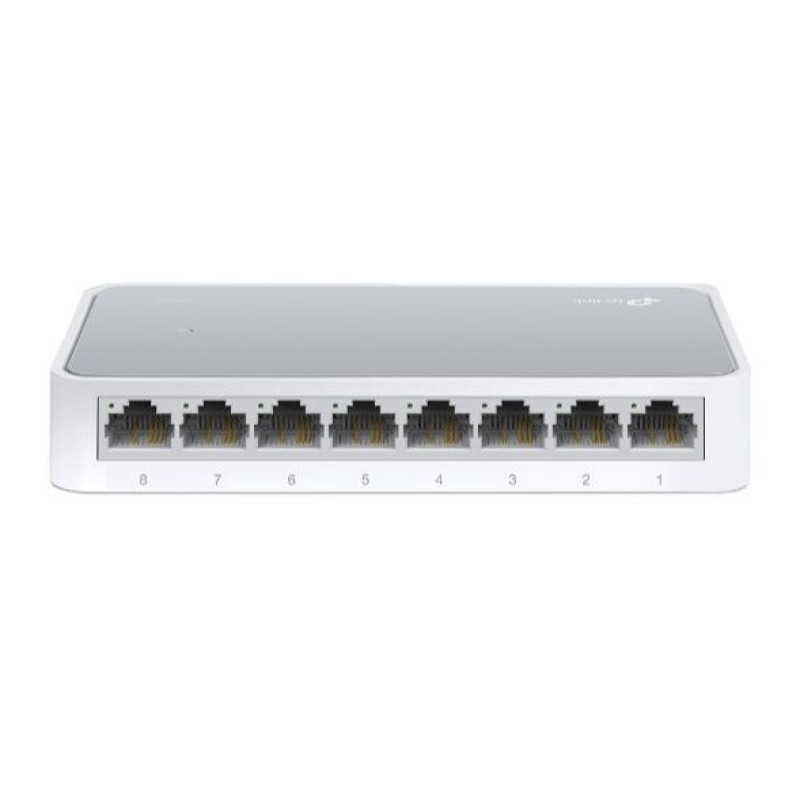 Tp-Link Serveru  - Citi piederumi TP-Link  Switch TL-SF1008D Unmanaged, Desktop, 10/100 Mbps (RJ-45) ports quantity 8, Power supply type External