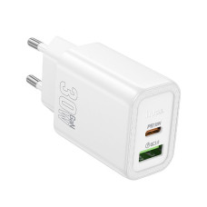Hoco Adapteris Hoco  N63 Gentle PD30W+QC3.0 charger(EU) White