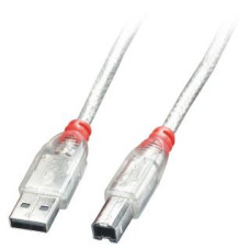 Lindy Kabelis LINDY  CABLE USB2 A-B 0.2M/TRANSPARENT 41750