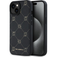Karl Lagerfeld Aizmugurējais vāciņš Karl Lagerfeld - Karl Lagerfeld PU Karl Heads Pattern MagSafe Case for iPhone 15 Black