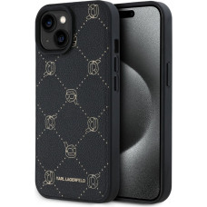 Karl Lagerfeld Aizmugurējais vāciņš Karl Lagerfeld - Karl Lagerfeld PU Karl Heads Pattern MagSafe Case for iPhone 15 Black
