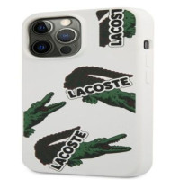 Lacoste Aizmugurējais vāciņš Lacoste Apple iPhone 13 Pro Max Liquid Silicone Allover Pattern Case White