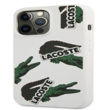 Lacoste Aizmugurējais vāciņš Lacoste Apple iPhone 13 Pro Max Liquid Silicone Allover Pattern Case White
