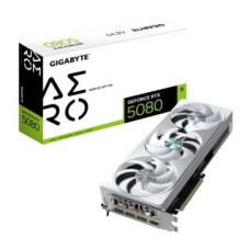 Gigabyte Grafiskās karte / Video kartes Gigabyte  Graphics Card||NVIDIA GeForce RTX 5080|16 GB|GDDR7|256 bit|PCIE 5.0 16x|GPU 2617 MHz|Dual Slot Fansink|1xHDMI|3xDisplayPort|GV-N5080AEROOC-16GD1.0