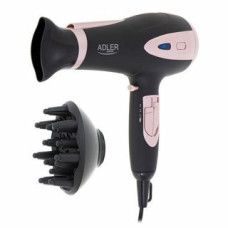 Adler Veselības aizsardzība Adler  Hair Dryer AD 2248b ION 2200 W, Number of temperature settings 3, Ionic function, Diffuser nozzle, Black/Pink