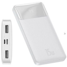 Baseus Ārējais akumulators Baseus  Bipow power bank 10000mAh 2x USB / USB Type C / micro USB 15W White