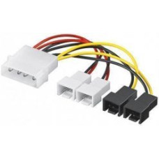 Goobay Kabelis Goobay  93632 Power cable/adapter for PC fans; 5.25 inch male to fan 2x 12 V/2x 5 V, 0.15 m
