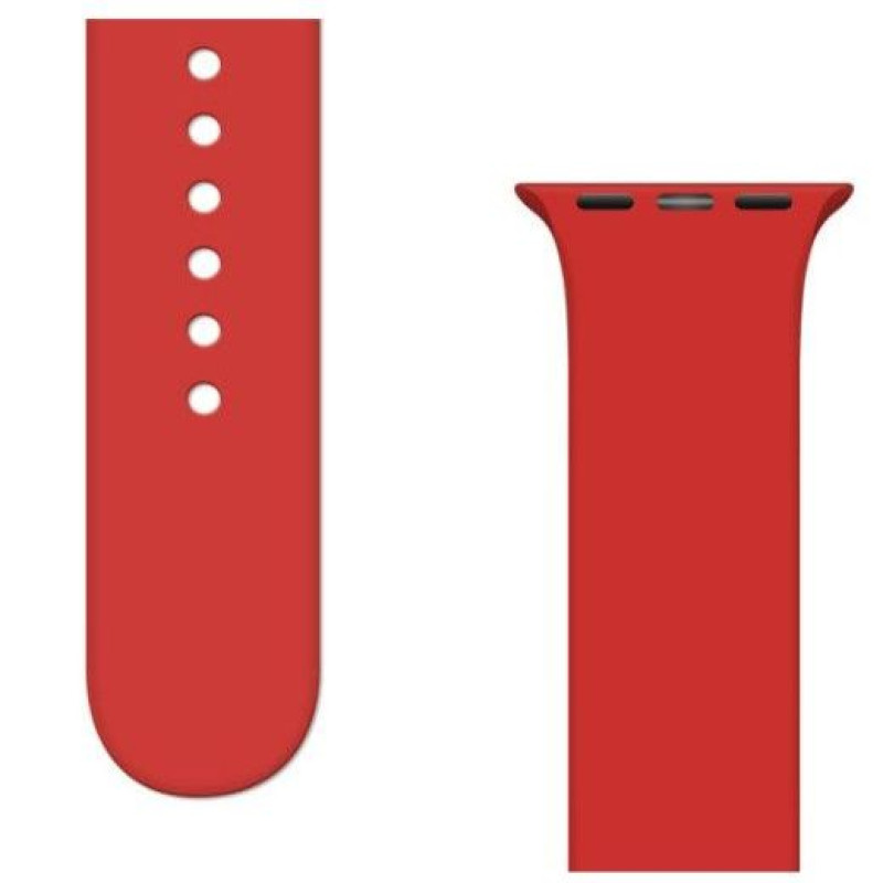 Ilike Siksniņa iLike  Strap APS Silicone Watch Band Ultra / 8/7/6/5/4/3/2 / SE (45/44 / 42mm) Strap Watchband Red