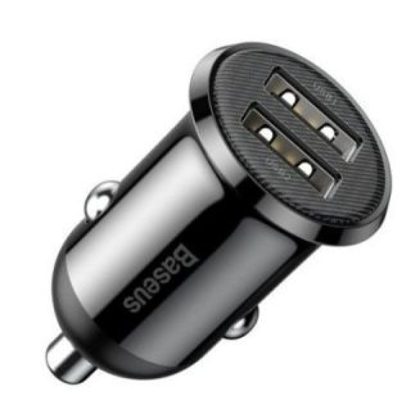 Baseus Auto lādētāji Baseus  Grain Pro car charger 2x USB 4.8 A Black