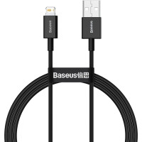 Baseus Kabelis Baseus  Baseus Superior USB - Lightning fast charging data cable 2,4 A 1 m black (CALYS-A01)