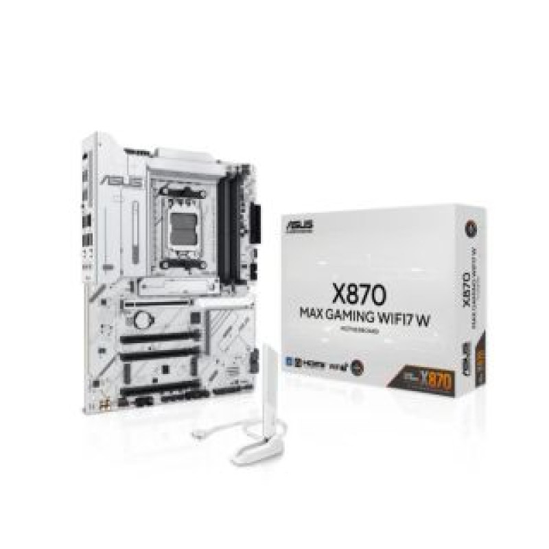 Asus Pamatplate AMD procesorsiem Asus  Mainboard||AMD X870|SAM5|ATX|Memory DDR5|Memory slots 4|1xPCI-Express 3.0 16x|2xPCI-Express 4.0 16x|1xPCI-Express 5.0 16x|3xM.2|1xHDMI|4xUSB 2.0|4xUSB 3.2|2xUSB-C|1xOptical S/PDIF|1xRJ45|3xAudio port|X870MAXGAMINGWIF