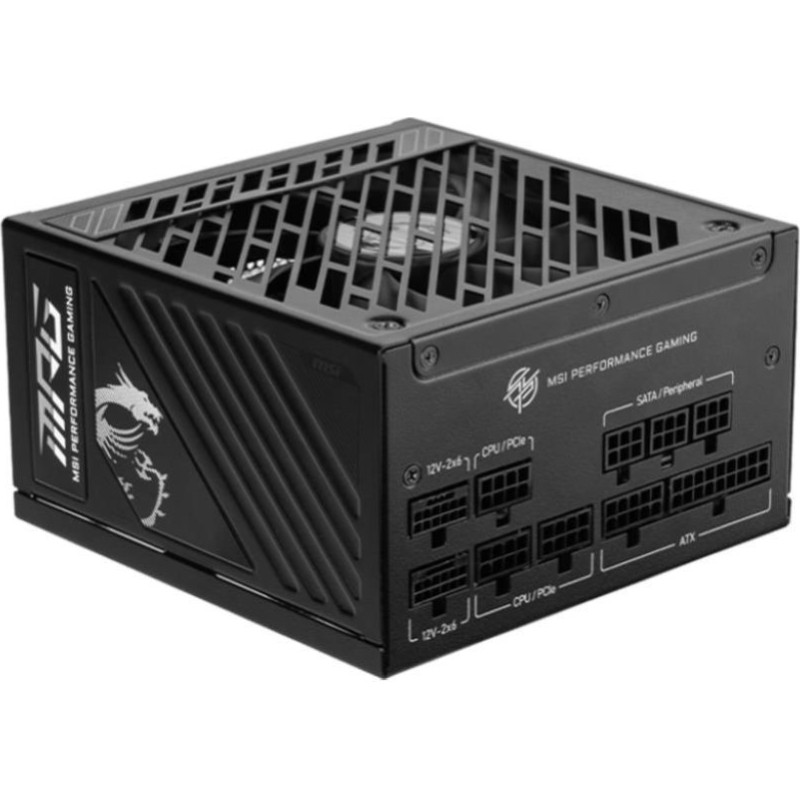 MSI Barošanas bloks MSI  Power Supply||MPG A1000GS PCIE5|1000 Watts|Efficiency 80 PLUS GOLD|MPGA1000GSPCIE5