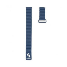 Connect Siksniņa Connect  20mm Flat head Leather - Silicone Loop Magnetic Watch Strap (130mm M/L) Midnight Blue