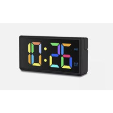 Hama Sienas pulksteņi un pulksteņi interjeram Hama  Digital Alarm Clock «Ibiza», Multicol. Screen, with USB Charging Function