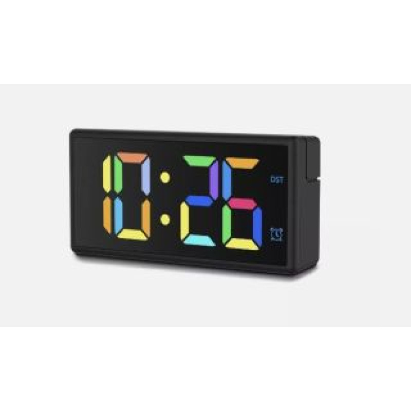 Hama Sienas pulksteņi un pulksteņi interjeram Hama  Digital Alarm Clock «Ibiza», Multicol. Screen, with USB Charging Function