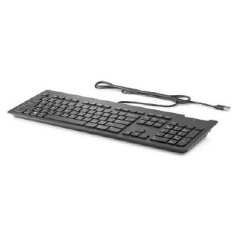 HP Datora tastatūra HP  HP Slim USB Wired Keyboard - Smartcard - Black - EST