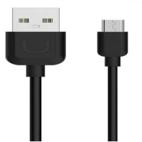 Usams Kabelis USAMS  US-SJ098 U-Turn Durable TPE Universal Micro USB to USB Data&Fast 2A Charger Cable 1m Black Black