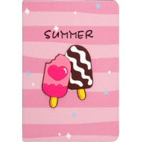 Ilike Maciņš grāmata iLike Samsung Galaxy Tab A8 10.5 (2021) Tablet Case Design SM-X200/SM-X205 Ice Cream