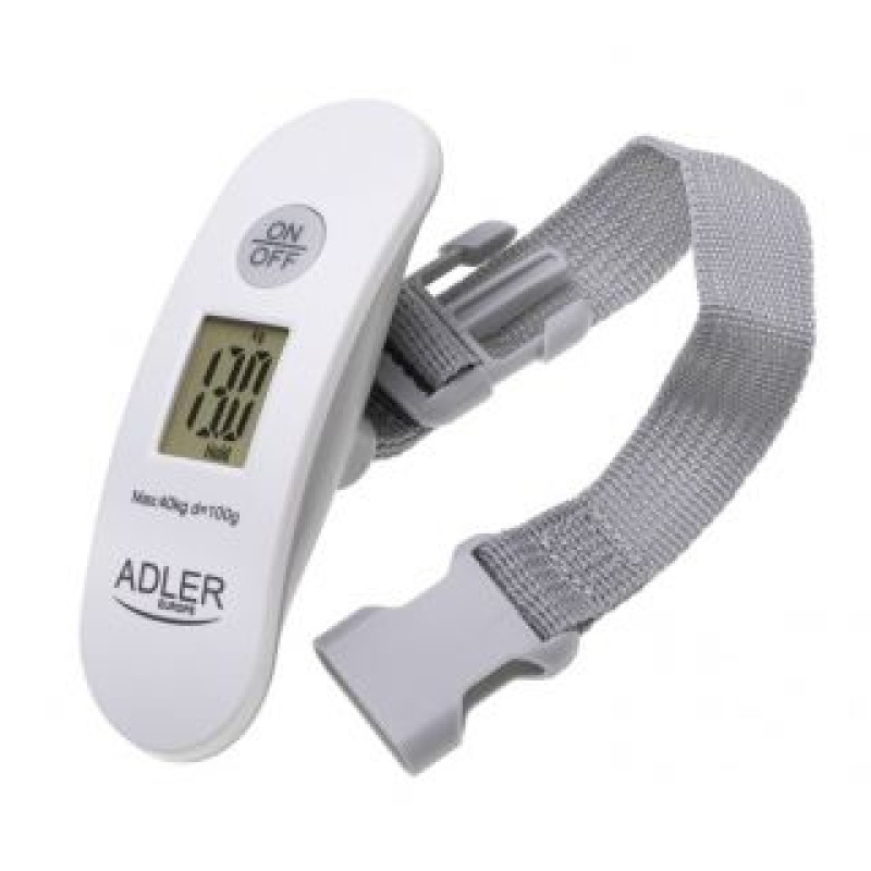 Adler Ķermeņa svari Adler  | Travel Luggage Scale | AD 8189 | Maximum weight (capacity) 40 kg | Accuracy 100 g | White