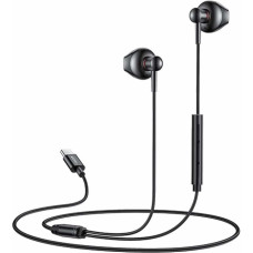 Yesido Vadu austiņas yesido  YH49 Aluminum Alloy In-ear Earphone With Remote Control Type-C Interface Wired Headphones Black