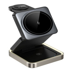 Acefast Bezvadu lādētājs Acefast  E20 desktop 3-in-1 wireless charging holder Black