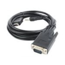 Gembird Parveidotājs Gembird  GEMBIRD A-HDMI-VGA-03-6 Gembird HDMI to VGA and audio adapter cable, single port, 1.8 m, black
