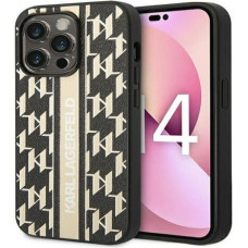 Karl Lagerfeld Aizmugurējais vāciņš Karl Lagerfeld Apple iPhone 14 Pro Max 6.7 Monogram Stripe Brown