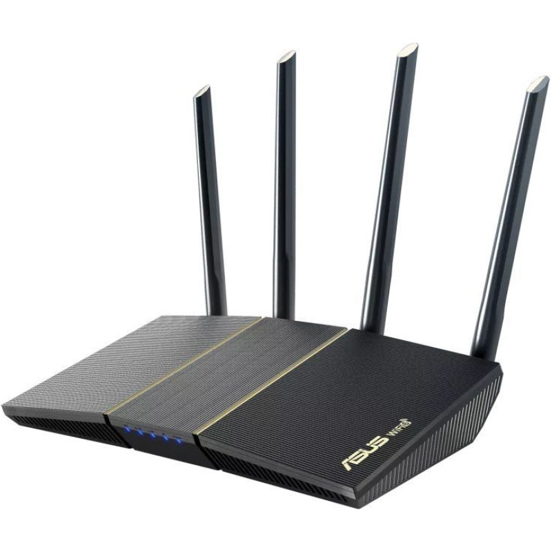 Asus Rūteris Asus  Wireless AX3000 Dual Band WiFi 6 RT-AX57 802.11ax, 2402+574 Mbit/s, 10/100/1000 Mbit/s, Ethernet LAN (RJ-45) ports 4, Antenna type External