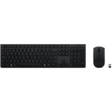 Lenovo Datora tastatūra Lenovo  Professional Wireless Rechargeable Keyboard and Mouse Combo US Euro Grey