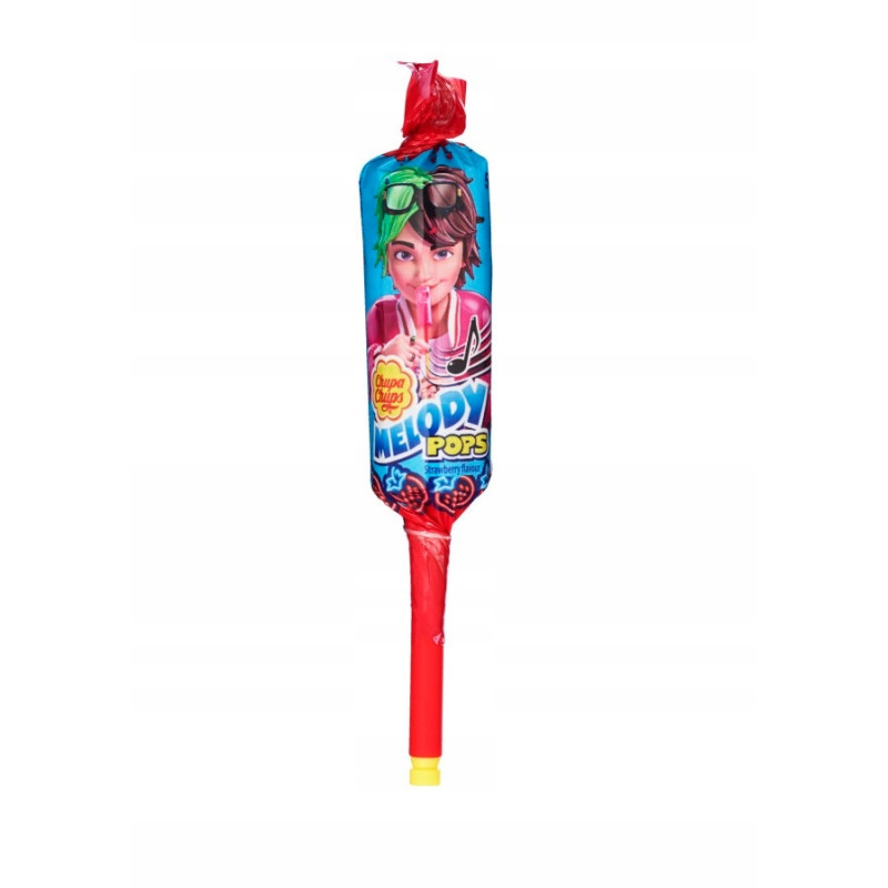 CHUPA CHUPS Melody zemeņu garšas ledene uz kociņa 15g